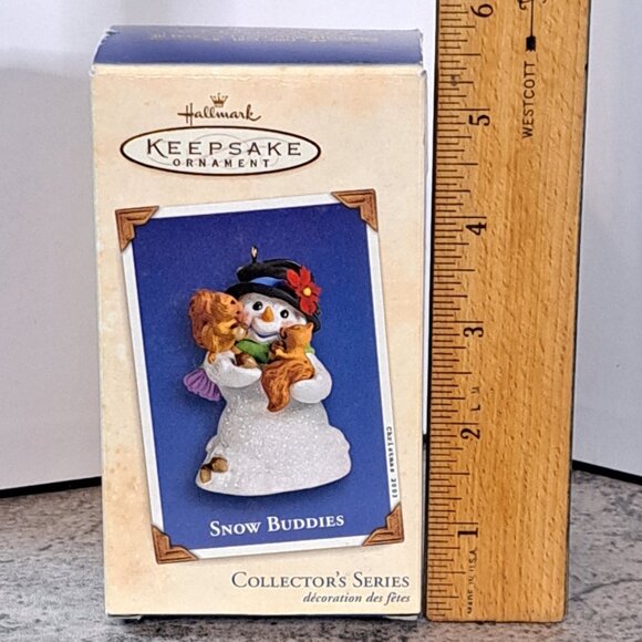 2003 Snow Buddies #6 Hallmark Ornament - Snowman With Squirrels . - Picture 12 of 12